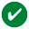 Green tick with feedback